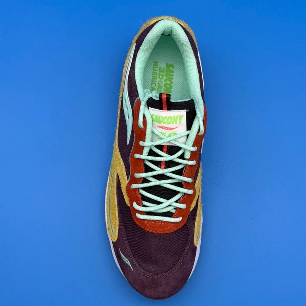 Saucony 3D Grid Hurricane Brown Mustard S70745-2 10.5 12W - Picture 3 of 5